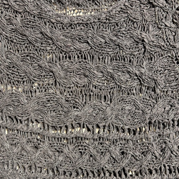 Free People Gray Crochet Pullover Sweater - Picture 5 of 5